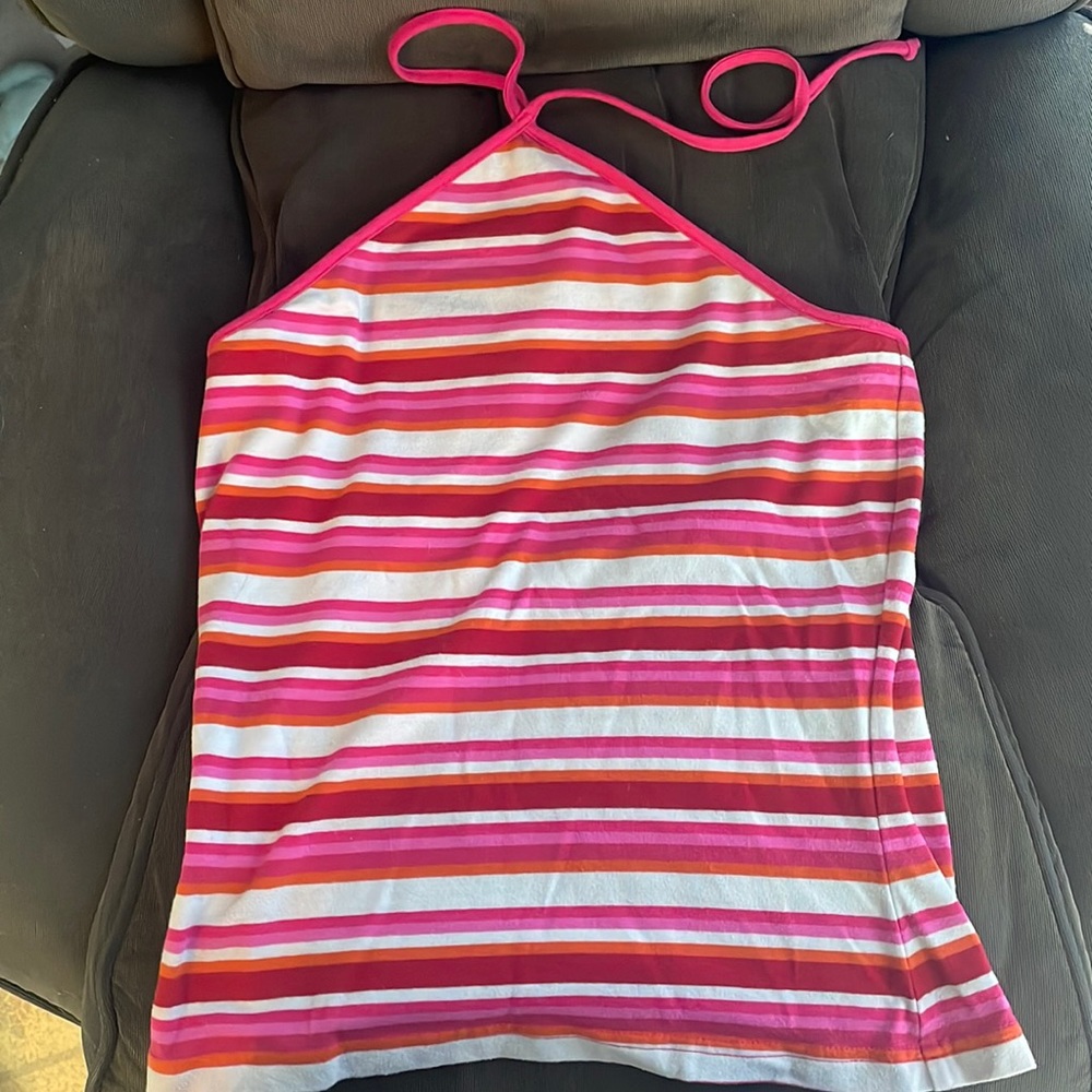 Express striped halter top